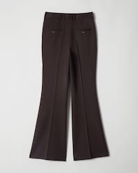 kick 3D flare trousers IN diagonal wool - BROWN -  - 2 | CELINE