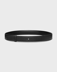 Reversible Strap 30MM IN Smooth and Grained Calfskin - BLACK -  - 1 | CELINE
