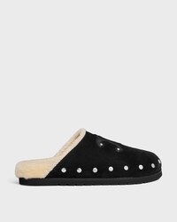 CELINE PITEA SABOT EN CUIR DE VEAU - noir / NATURAL -  - 1 | CELINE