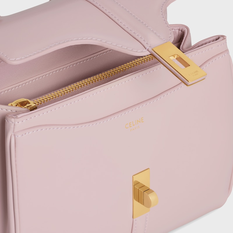 MINI 16 IN satinated calfskin - BLEACHED PINK - MORE LINES - 1 | CELINE