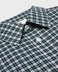 shirt IN tartan cotton cloth - BLANC/VERT/JAUNE -  - 2 | CELINE