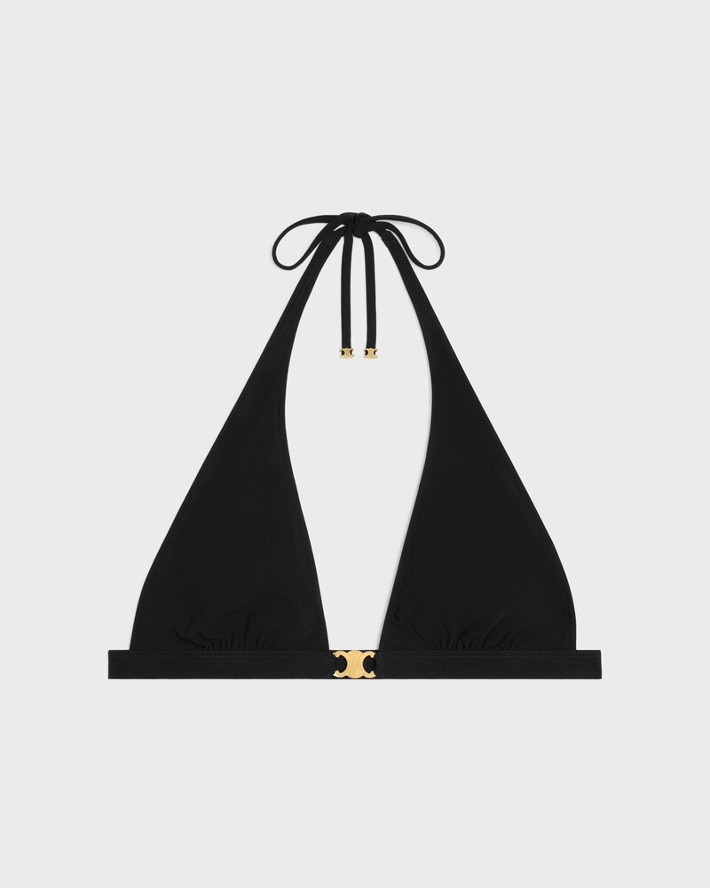 triangle top IN matte jersey - BLACK -  - 1 | CELINE
