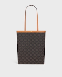 MEDIUM FLAT SHOPPER IN TRIOMPHE CANVAS - MIEL - TOTE BAGS - 1 | CELINE