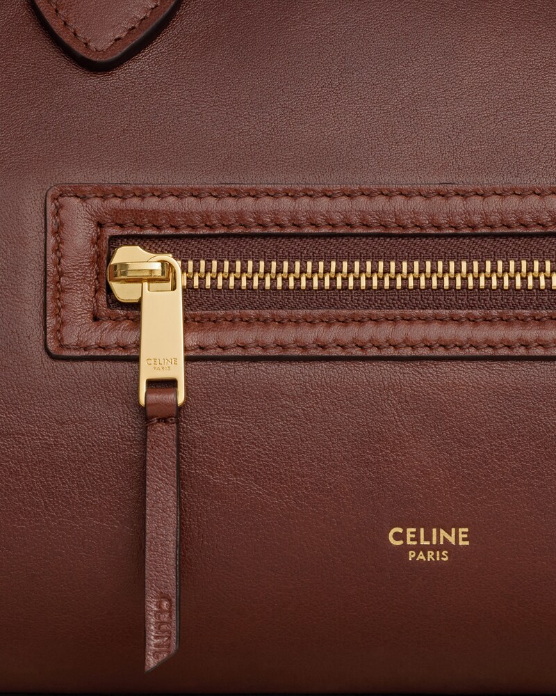 LUGGAGE IN SUPPLE SHINY LAMBSKIN - DEEP BROWN - LUGGAGE - 1 | CELINE