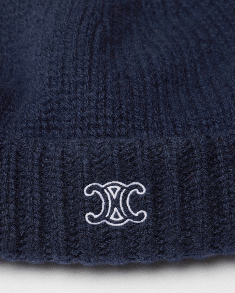 KNIT TRAVEL BEANIE - NAVY -  - 1 | CELINE