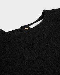 long-sleeved top IN wool natté - BLACK -  - 2 | CELINE
