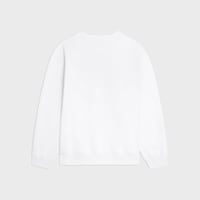 SUDADERA HOLGADA DE FELPA DE ALGODÓN - BLANCO CRUDO / NEGRO -  - 2 | CELINE