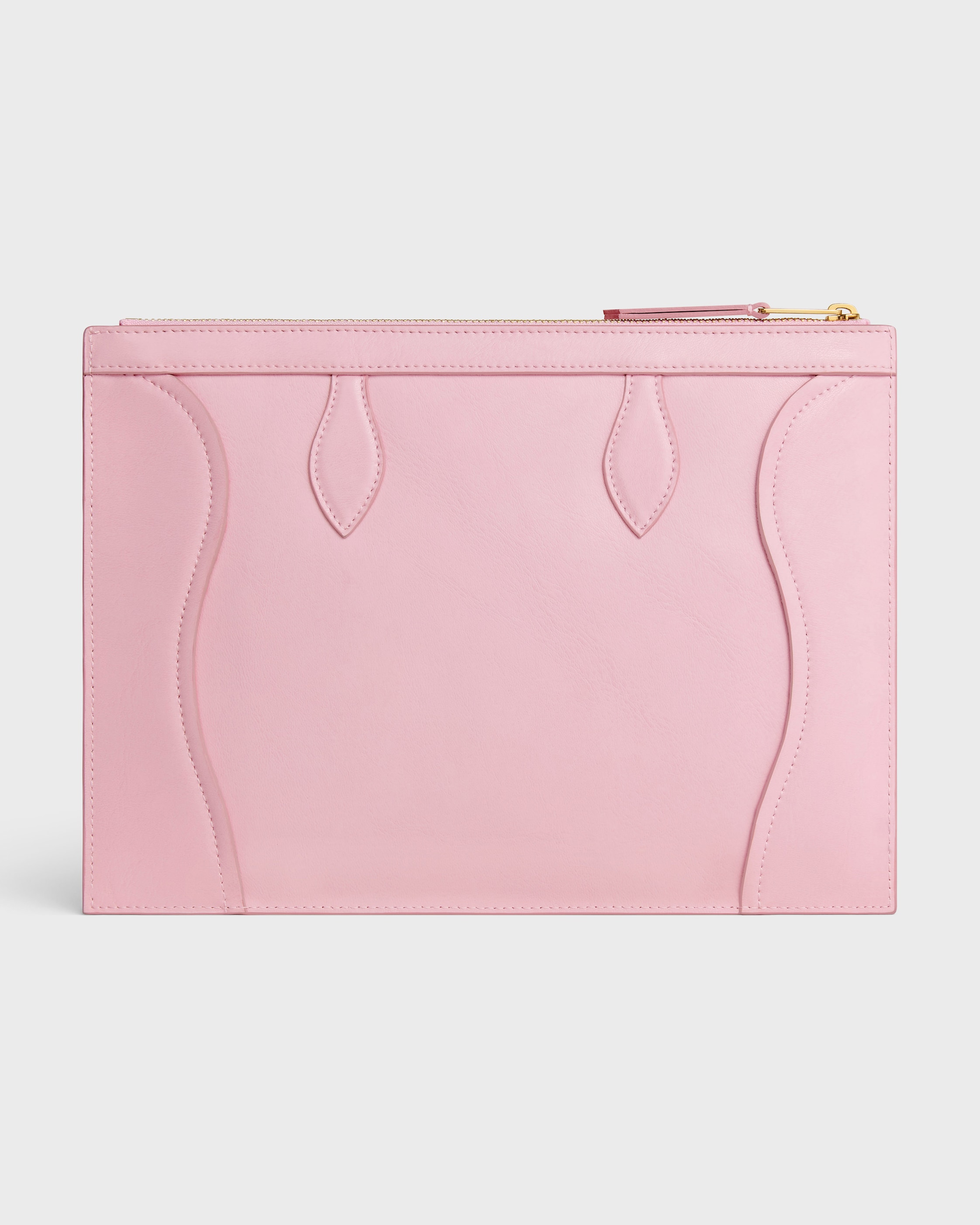 MEDIUM POUCH IN GLOSSY CALFSKIN - DIRTY PINK | CELINE