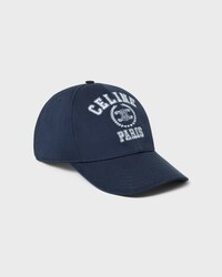baseball cap IN WASHED COTTON GABARDINE - NAVY / WHITE -  - 1 | CELINE