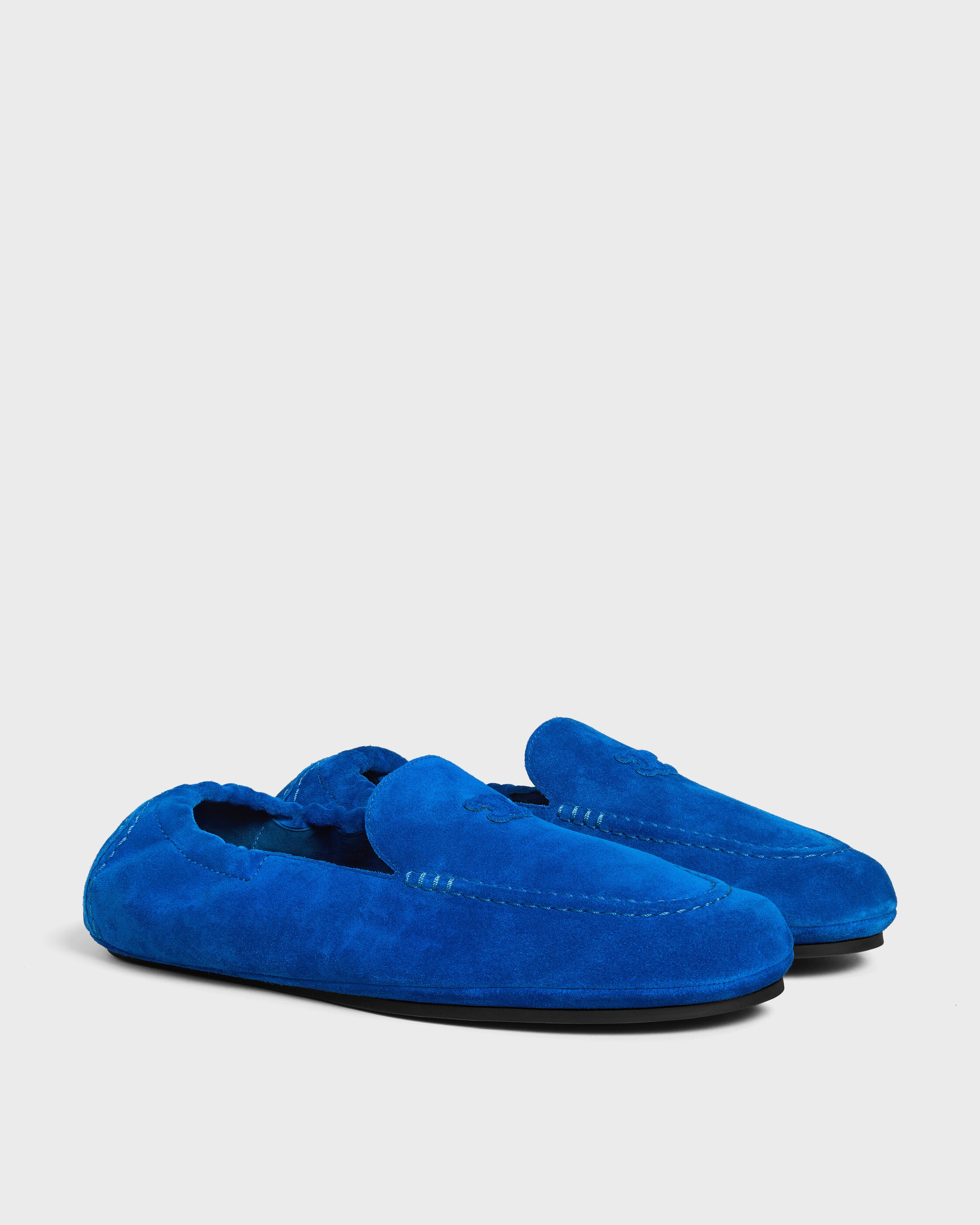 LOAFER IN SUEDE CALFSKIN - ELECTRIC BLUE | CELINE