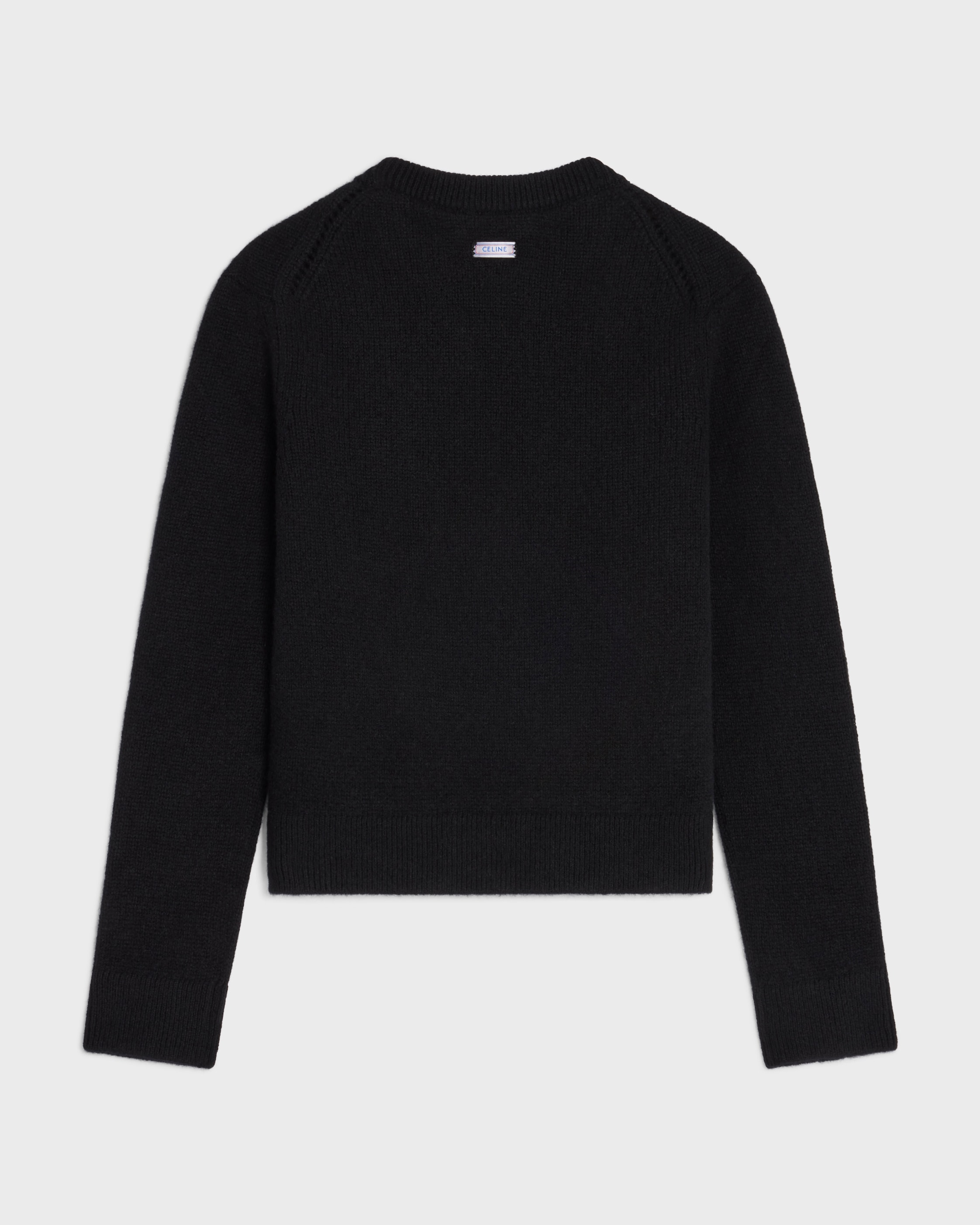 crewneck sweater IN cashmere - BLACK | CELINE