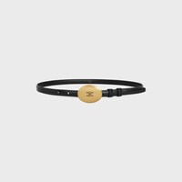 Thin Plate Belt 13MM IN Taurillon Leather - BLACK -  - 1 | CELINE