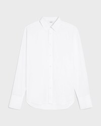 CAMISA HOLGADA DE POPELINA DE ALGODÓN - BLANCO -  - 1 | CELINE