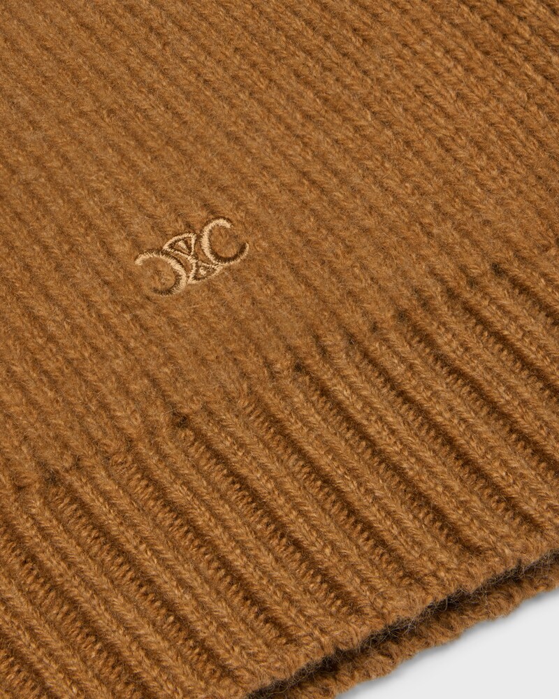 v-neck sweater IN cashmere - CAMEL / RED -  - 1 | CELINE