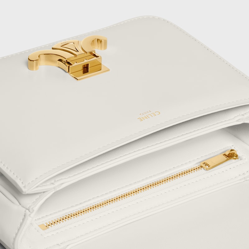 TEEN TRIOMPHE BAG IN shiny calfskin - RICE - TRIOMPHE - 1 | CELINE