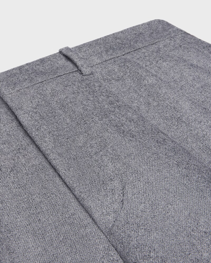pleated trousers IN CASHMERE FLANNEL - GRIS MELANGE -  - 1 | CELINE