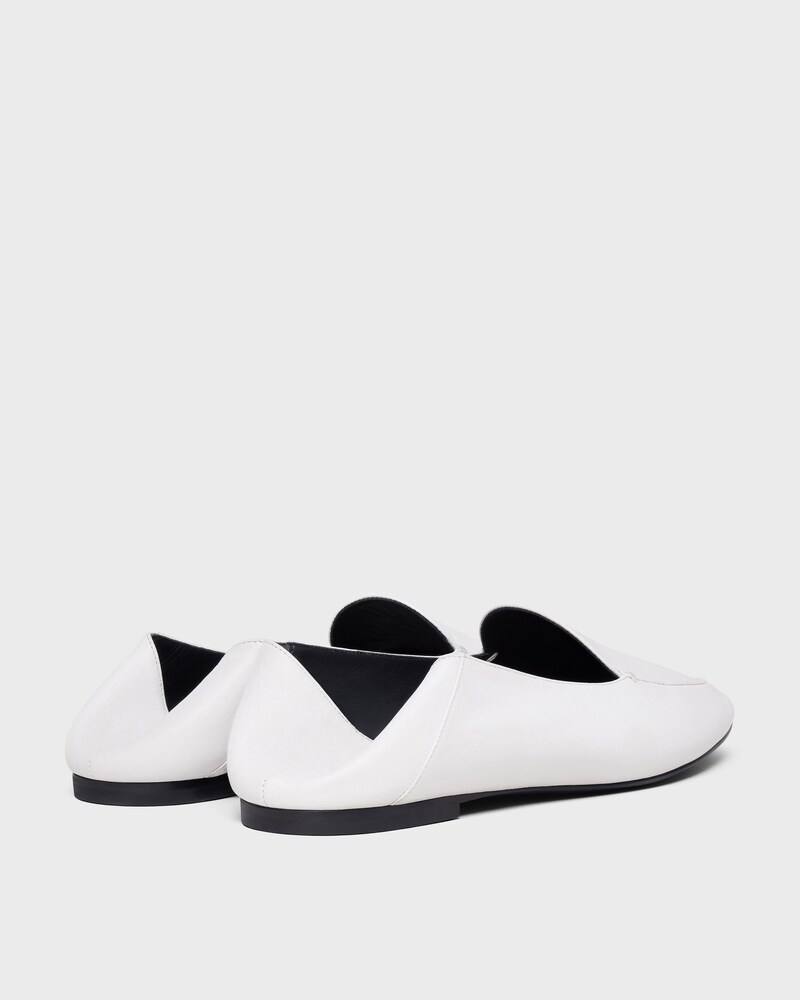 AURA LOAFER IN GOATSKIN - WHITE -  - 1 | CELINE
