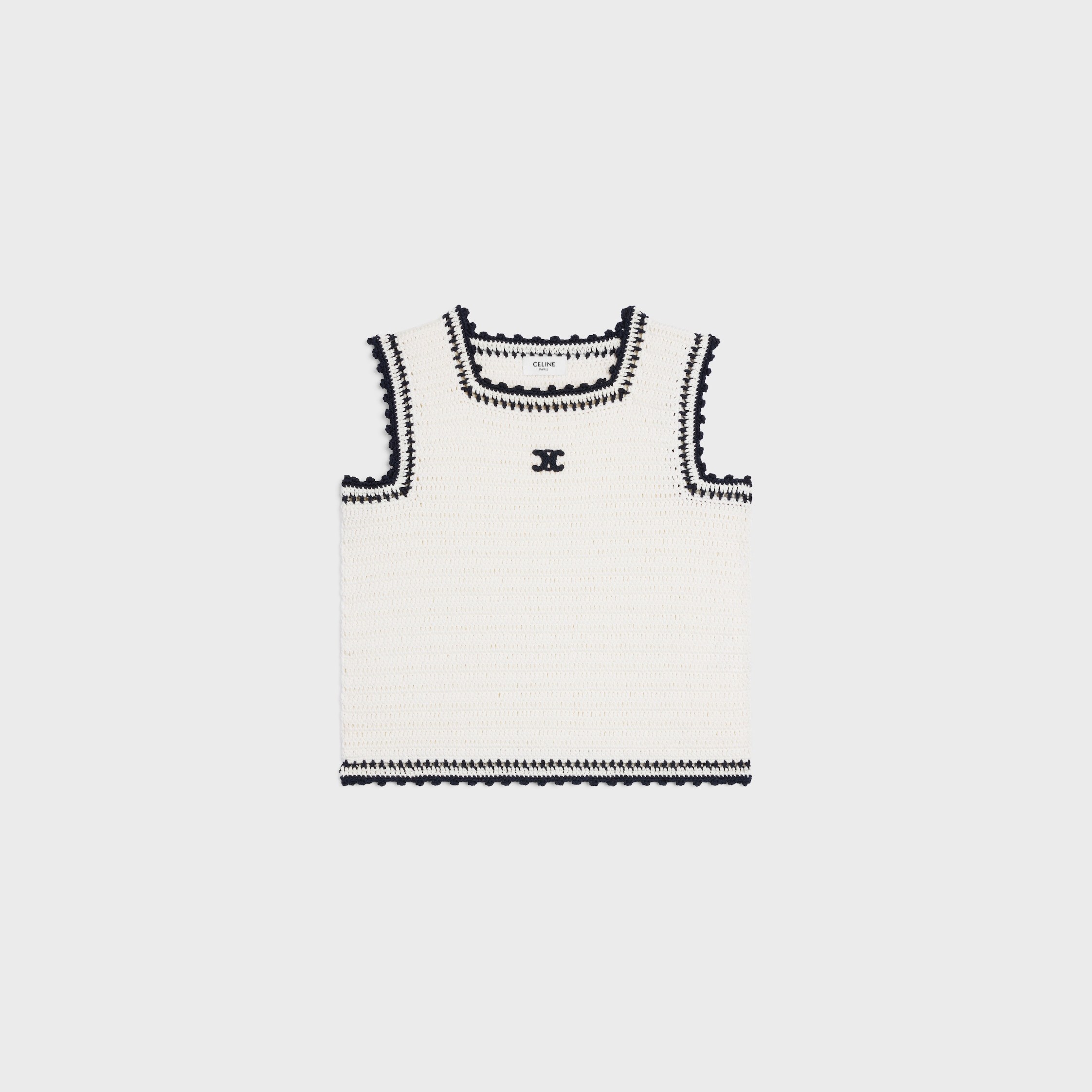 CELINE top IN cotton crochet