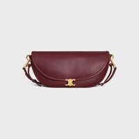 LITTLE HALFMOON SOFT TRIOMPHE IN SUPPLE SHINY LAMBSKIN - SYRAH - SOFT TRIOMPHE - 1 | CELINE