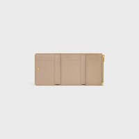 FINE WALLET TRIOMPHE STAMP IN SUPPLE GRAINED CALFSKIN - CITRUS / SAFARI - WALLETS - 2 | CELINE