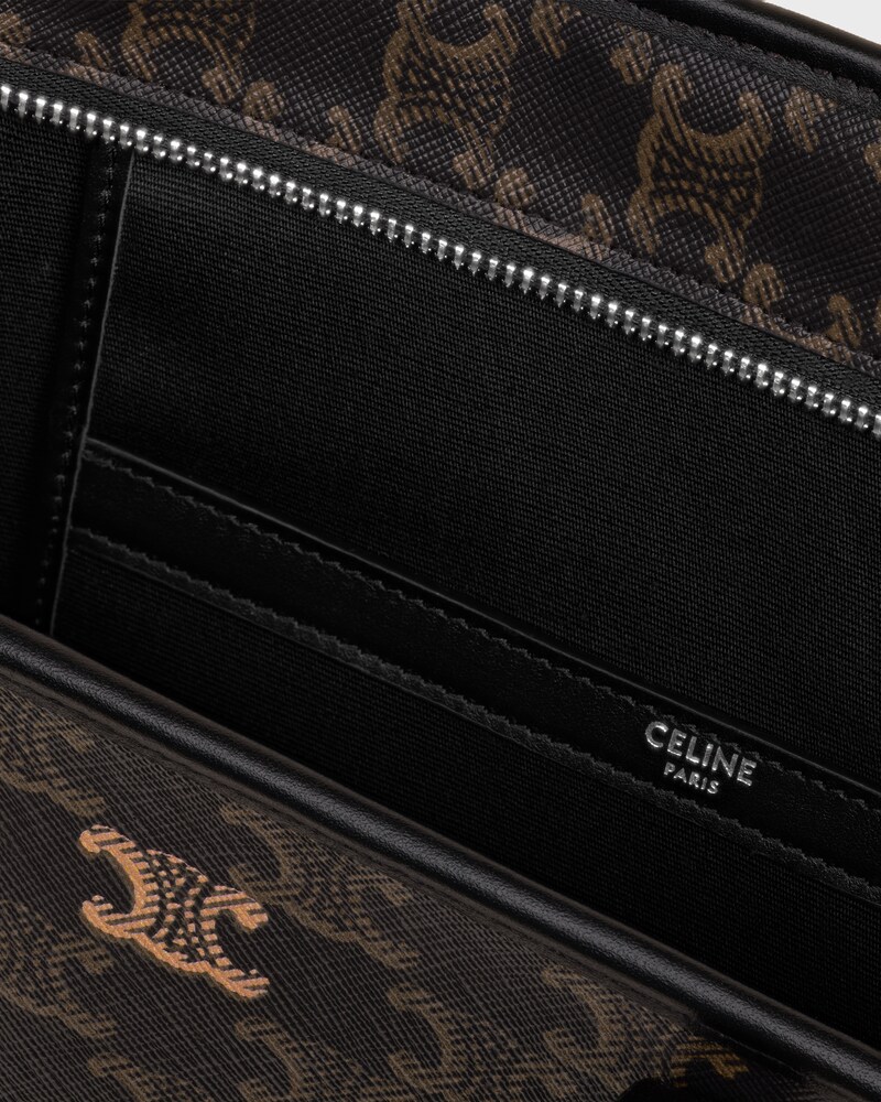 VERTICAL CABAS TRIOMPHE TOUCH IN TRIOMPHE CANVAS AND CALFSKIN - BLACK - NEW - 1 | CELINE