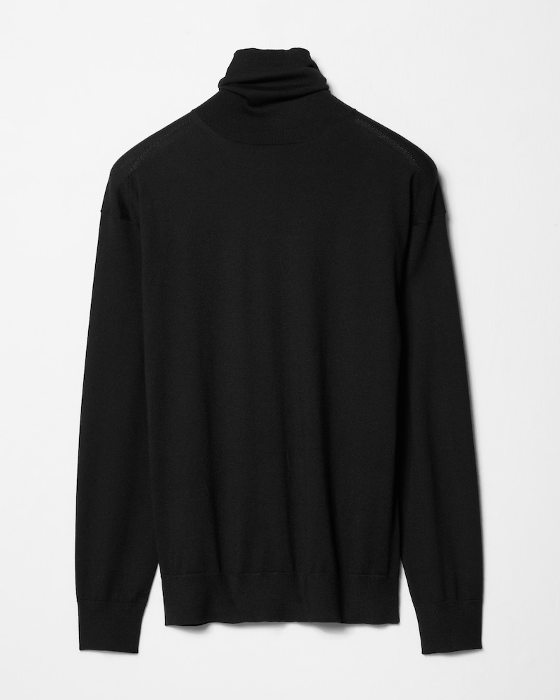 turtleneck sweater IN merinos wool - BLACK -  - 1 | CELINE