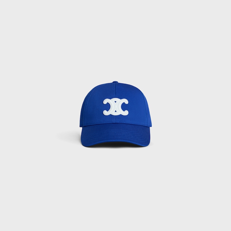 triomphe baseball cap IN cotton gabardine - BLEU ROI -  - 1 | CELINE