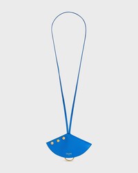 COLLIER POCHETTE CELINE EN CUIR D'AGNEAU ET LAITON DORÉ - BLEU INTENSE / TAN DORÉ - COLLIERS - 1 | CELINE