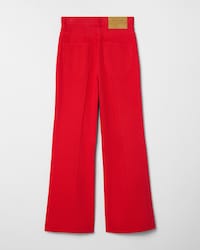 FLARE JEANS 006 IN heavy cotton twill - OVERDYE ROUGE HEAVY STONE WASH -  - 2 | CELINE