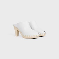 ZUECO CON TACÓN RIVE DE PIEL DE BECERRO - BLANCO -  - 2 | CELINE