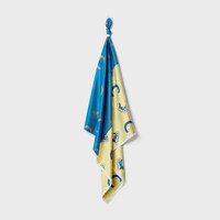 square IN silk twill - TEAL/YELLOW -  - 2 | CELINE
