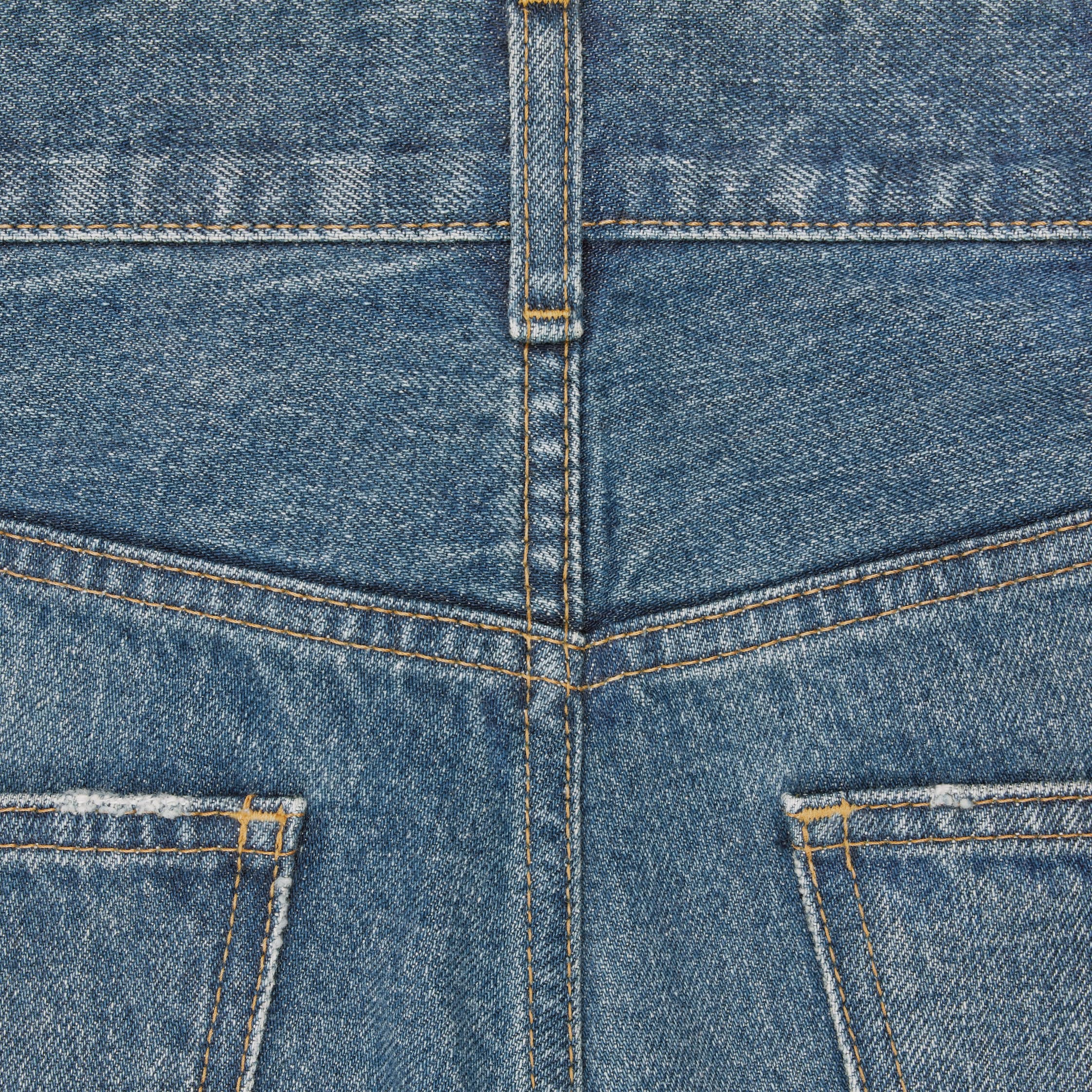 DYLAN FLARED JEANS WITH SIGNATURE IN cotton denim - UNION WASH