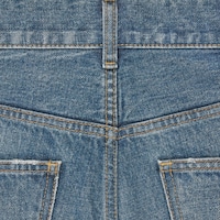 DYLAN FLARED JEANS WITH SIGNATURE IN cotton denim - UNION WASH -  - 2 | CELINE