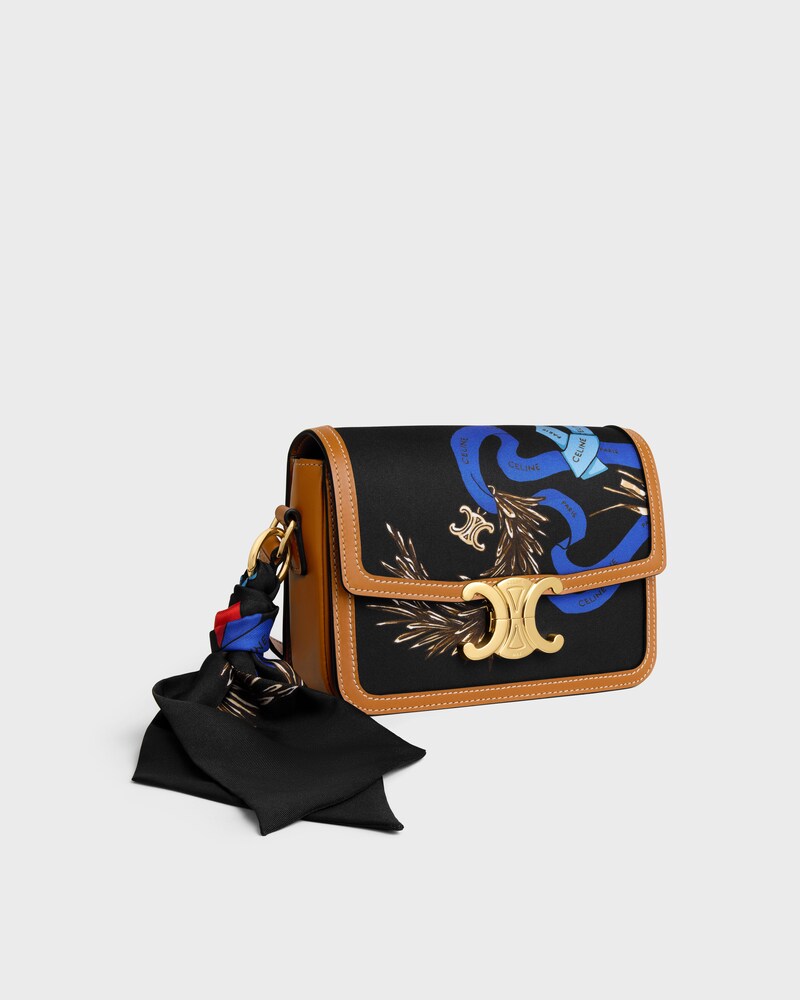 TEEN TRIOMPHE IN SILK AND NATURAL CALFSKIN - MULTICOLOR - TRIOMPHE - 1 | CELINE