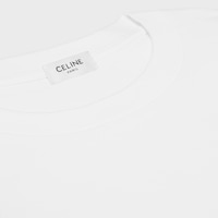 loose t-shirt IN cotton jersey - OFFWHITE/DENIM BLUE -  - 2 | CELINE
