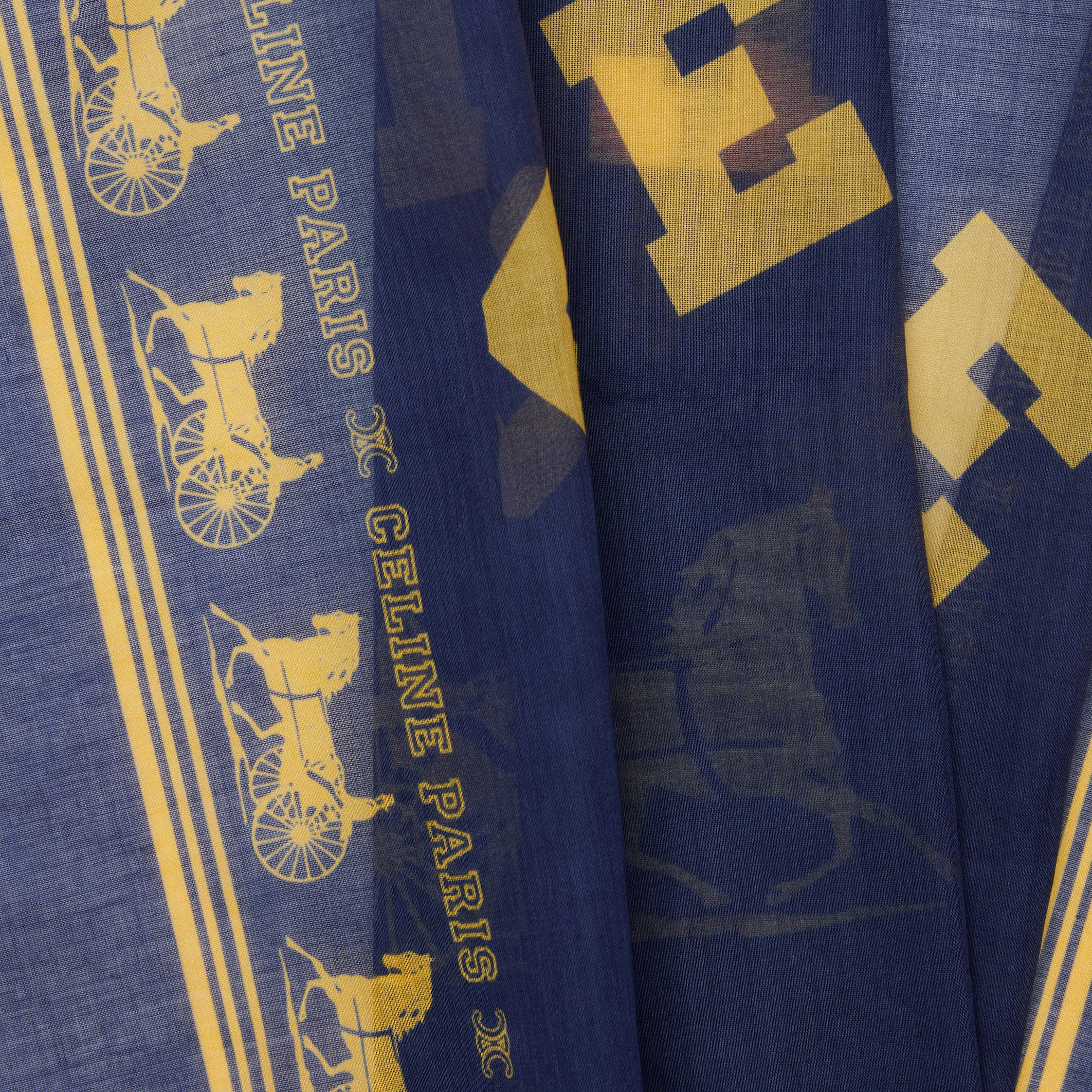 LYCÉE BANDANA 55 - NAVY/YELLOW | CELINE