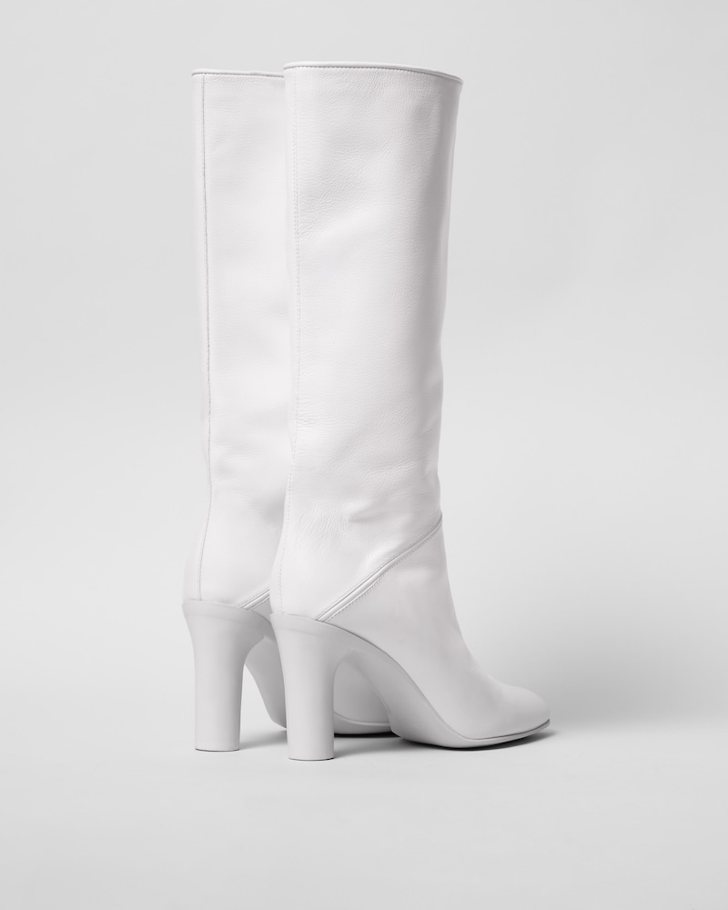 TUBE HIGH BOOT IN CALFSKIN - WHITE -  - 1 | CELINE