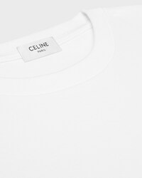 loose T-SHIRT IN cotton jersey - OFF WHITE / ROUGE CERISE -  - 2 | CELINE