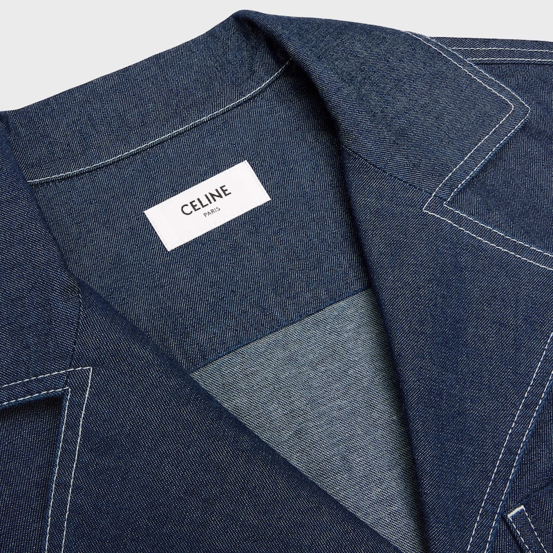 Kleid aus BAUMWOLLDENIM - DUNKEL GEWASCHEN -  - 1 | CELINE