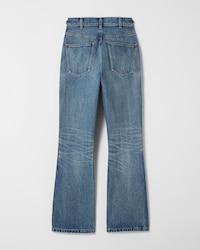 DYLAN FLARED JEANS WITH SIGNATURE IN cotton denim - UNION WASH -  - 2 | CELINE