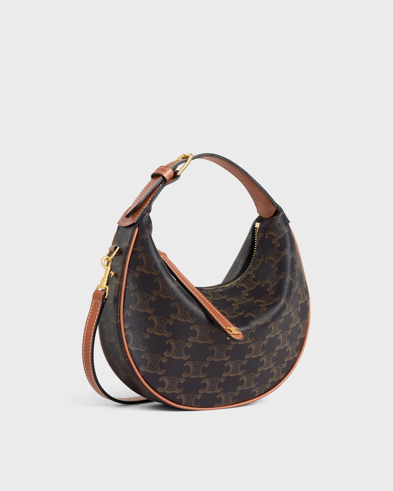Teen Celine Lulu IN TRIOMPHE CANVAS AND CALFSKIN - TAN - SHOULDER BAGS - 1 | CELINE