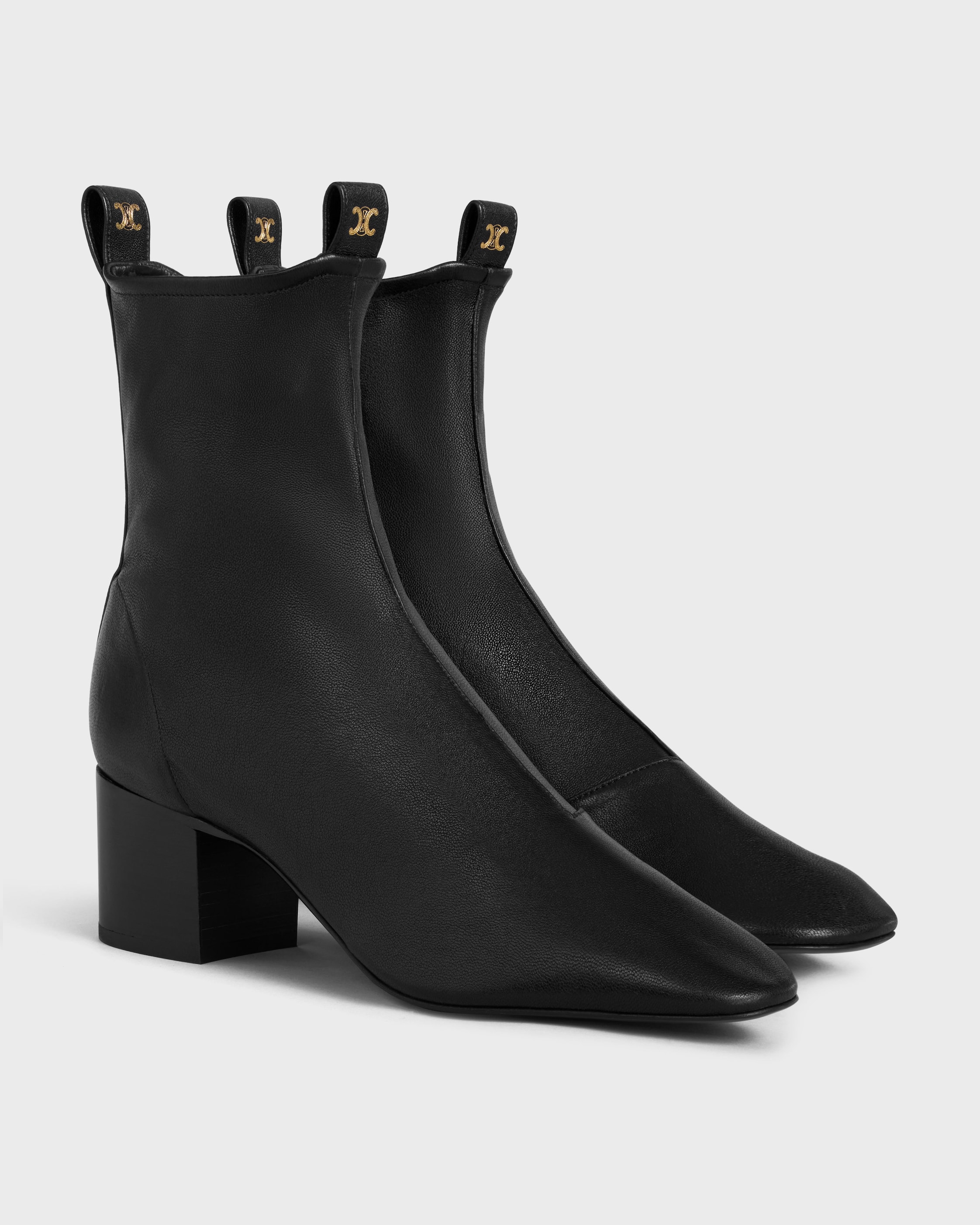 CHERI - ZIPPED BOOT IN Stretch Lambskin - BLACK | CELINE