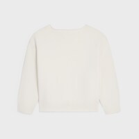 JERSEY CON CUELLO BARCO DE LANA Y CACHEMIRA - BLANCO -  - 2 | CELINE
