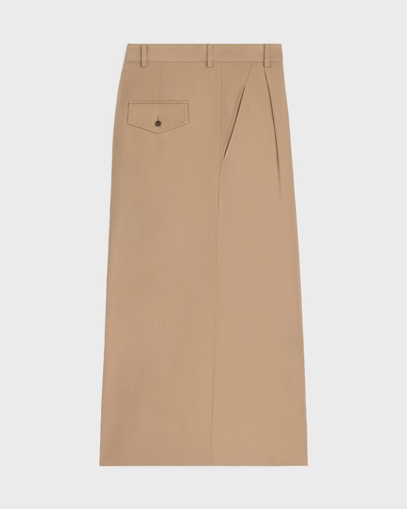 montauk cropped trousers IN COTTON AND WOOL GABARDINE - BEIGE -  - 1 | CELINE