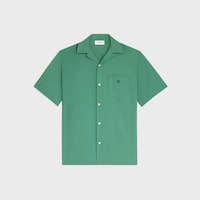 bowling shirt IN COTTON AND LINEN CLOTH - CHLOROPHYLL -  - 1 | CELINE