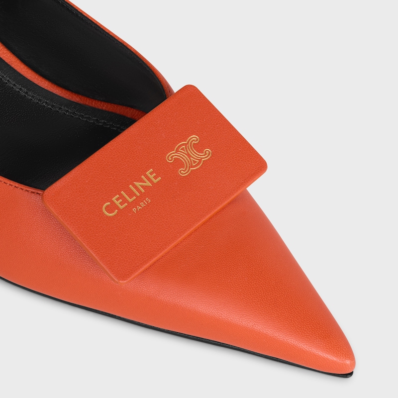 SLINGBACK SIGNATURE em pele de cordeiro - Poppy -  - 1 | CELINE