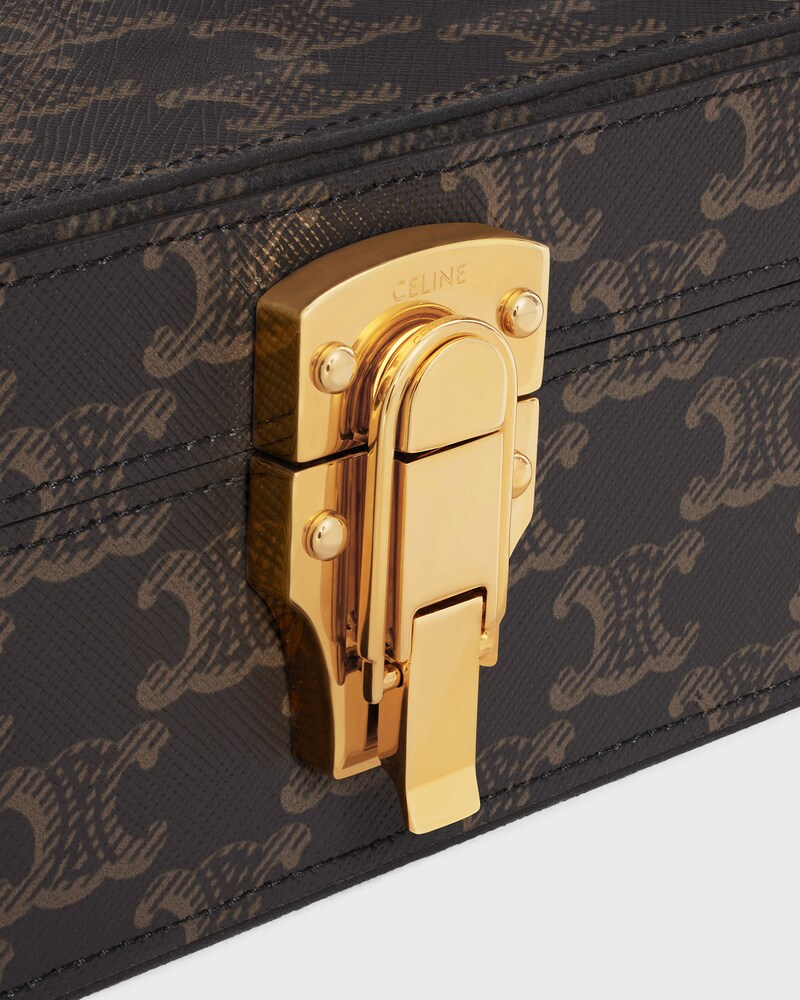 Stationery Case in Triomphe Canvas - BLACK / TAN - STATIONERY - 1 | CELINE