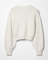 crewneck sweater IN cotton - OFF WHITE / NAVY -  - 2 | CELINE