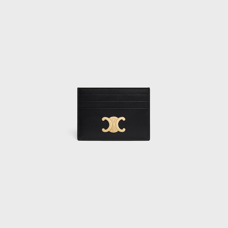 CARD HOLDER TRIOMPHE IN Shiny calfskin - BLACK - GIFT FINDER - 1 | CELINE
