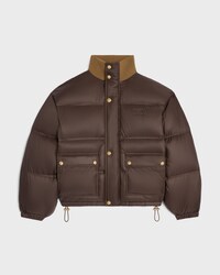 puffer jacket IN light nylon - BROWN -  - 1 | CELINE